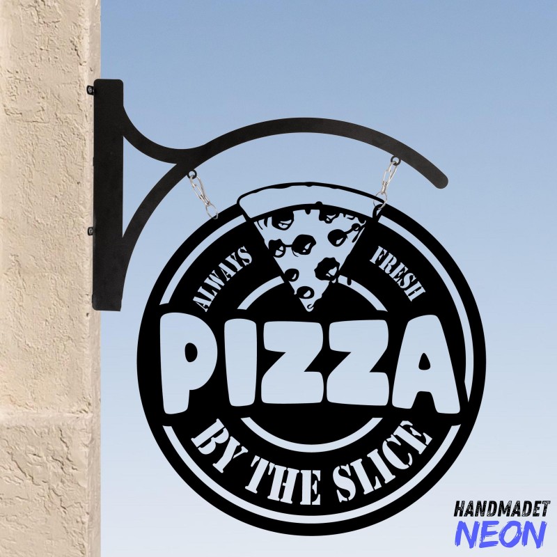 Personalized Pizza Hanging Sign, Pizza Restaurant Outdoor Hanging Sign, Pizza Food Shop Metal Blade Sign, Food Store Metal Business Sign