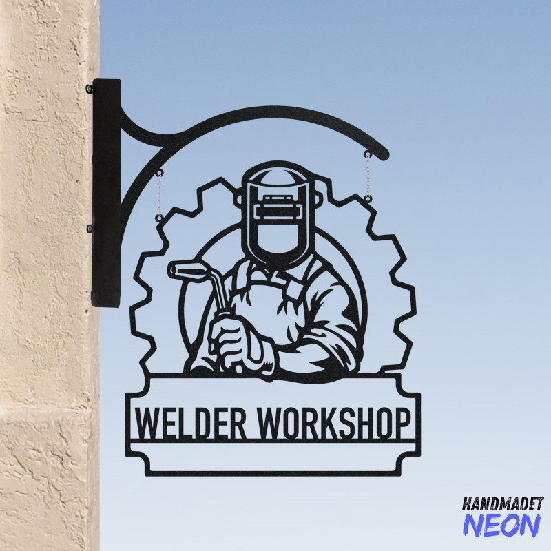 Personalized Welder Hanging Sign, Welder Workshop Outdoor Hanging Sign, Welding Studio Sign, Welder Metal Blade Sign, Metal Business Sign